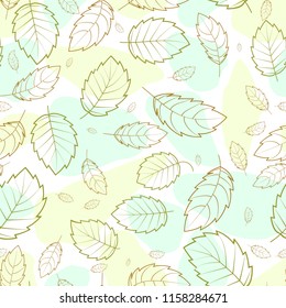 Falling autumn leaves of pastel color. A seamless pattern for any design.