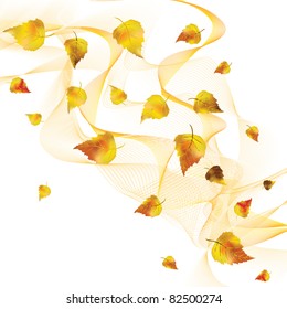 Falling autumn leaves. Vector illustration