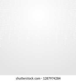 Falling binary code background. Digital technology wallpaper. Vector graphic illustration.