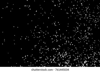 Falling and blow snow texture pattern on black background. Christmas and winter holiday mood Background. Snowstorm snow with white snowflakes winter and holiday background. Winter weather background. 