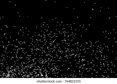 Falling and blow snow texture pattern on black background. Christmas and winter holiday mood Background. Snowstorm snow with white snowflakes winter and holiday background. Winter weather background. 
