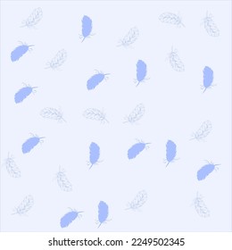 falling blue feather beground vector illustration
