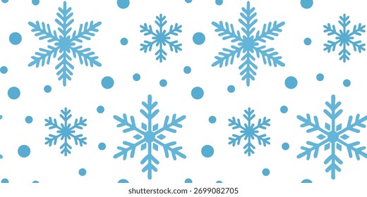 flocos de neve azul queda padrão sem costura. vetor de fundo