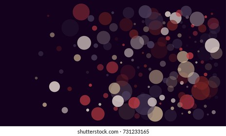 Falling Bokeh, Transparent Glitter Texture. Festive Border, Vector Celebration Background. Jolly Abstract Light, Shining Sparkles, Luxury Garland or Frame. Winter Holidays Falling Bokeh, Cool Confetti