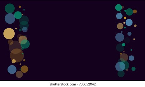Falling Bokeh, Transparent Glitter Texture. Festive Border, Vector Celebration Background. Jolly Abstract Light, Shining Sparkles, Luxury Garland or Frame. Winter Holidays Falling Bokeh, Cool Confetti