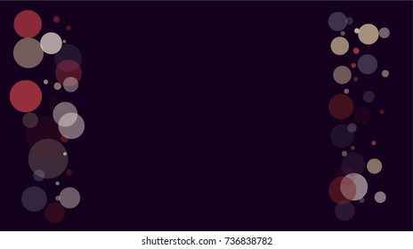 Falling Bokeh, Transparent Glitter Texture. Festive Border, Vector Celebration Background. Jolly Abstract Light, Shining Sparkles, Luxury Garland or Frame. Winter Holidays Falling Bokeh, Cool Confetti