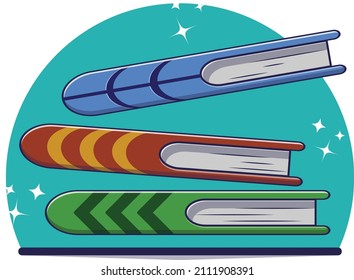 Fallende Buchcartoon-Ikone-Illustration. Objektkonzept. Premium-isoliertes Design.