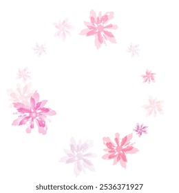 Falling cherry bloom flower parts. Stylish beauty salon background.