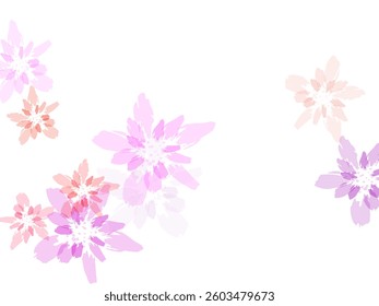 Falling cherry bloom flower parts. Stylish beauty salon background.