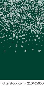 Falling childish chalk numbers. Math study concept with flying digits. Lovely back to school mathematics banner on blackboard background. Falling numbers vector illustration.