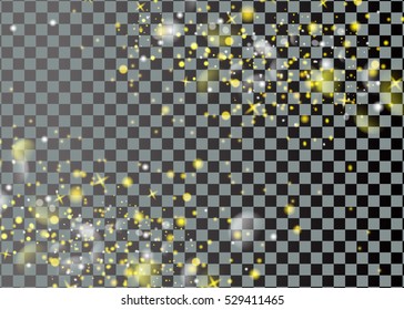 Falling Christmas Shining beautiful snow isolated on transparent background. Snowflakes, snowfall. snowflake . Vector illustration.