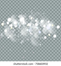 Falling Christmas Shining beautiful snow isolated on transparent background. Snowflakes, snowfall. snowflake vector. illustration.