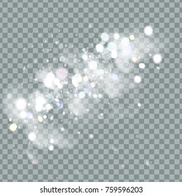 Falling Christmas Shining beautiful snow isolated on transparent background. Snowflakes, snowfall. snowflake vector. illustration.