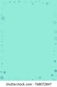 Falling christmas snow on bl??. Vector New Year snowflake abstract background. Blue glitter confetti. Snowflakes decoration effect. Winter holiday print. Snowfall texture for poster, banner, card.