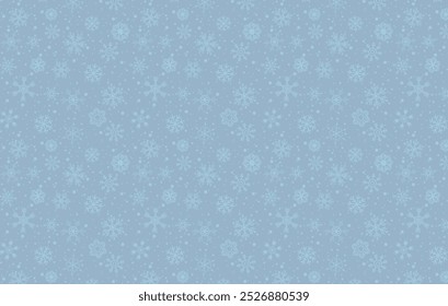 Falling Christmas snow seamless pattern background backdrop. Christmas winter design elements. White snowflakes. Snowfall texture simple vector illustration. Products, wrapping paper, fabric print.
