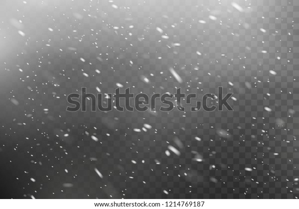 降り注ぐクリスマスの雪 吹雪と吹雪 透明な背景に雪片 のベクター画像素材 ロイヤリティフリー