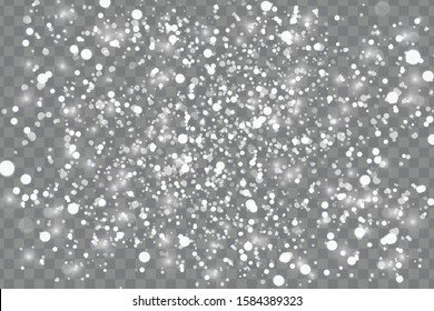 Falling Christmas Shining Transparent Beautiful Little Stock Vector ...