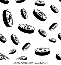 Falling coins seamless pattern