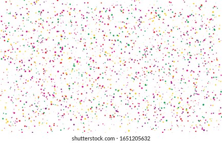 Falling color dots. Fun background. Vector illustration. Abstract bright colored dotted circles. Eps10.