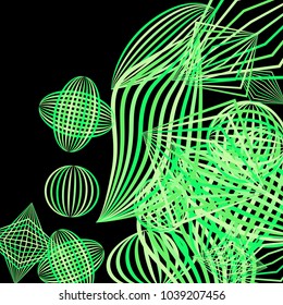 Falling color figures. Abstract background with color striped figures for print or banner. Background with falling colorful geometric figures for your design. Vector texture.
