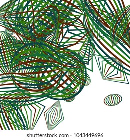 Falling color figures. Abstract background with color striped figures for print or banner. Background with falling colorful geometric figures for your design. Vector texture.
