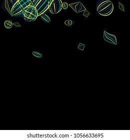 Falling color figures. Abstract background with color striped figures for mobile application or print. Background with falling colorful geometric figures for your design. Vector texture.
