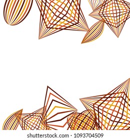 Falling color figures. Abstract background with color striped figures for print or banner. Background with falling colorful geometric figures for your design. Vector texture.
