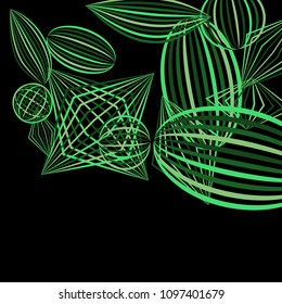 Falling color figures. Abstract background with color striped figures for print or banner. Background with falling colorful geometric figures for your design. Vector texture.
