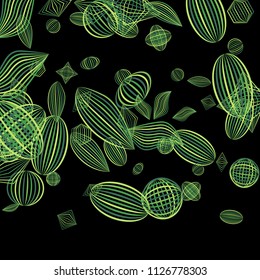 Falling color figures. Abstract background with color striped figures for poster or mobile application. Background with falling colorful geometric figures for your design. Vector texture.
