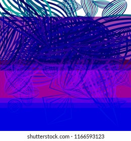 Falling color figures. Abstract background with color striped figures for mobile application or print. Background with falling colorful geometric figures for your design. Vector texture.