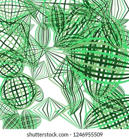 Falling color figures. Abstract background with color striped figures for card or poster. Background with falling colorful geometric figures for your design. Vector texture.