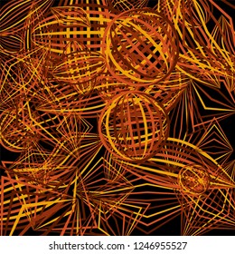 Falling color figures. Abstract background with color striped figures for card or poster. Background with falling colorful geometric figures for your design. Vector texture.