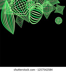 Falling color figures. Abstract background with color striped figures for mobile application or print. Background with falling colorful geometric figures for your design. Vector texture.