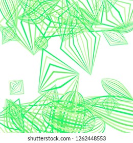 Falling color figures. Abstract background with color striped figures for poster or mobile application. Background with falling colorful geometric figures for your design. Vector texture.