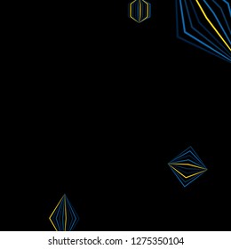 Falling color figures. Abstract background with color striped figures for print or banner. Background with falling colorful geometric figures for your design. Vector texture.