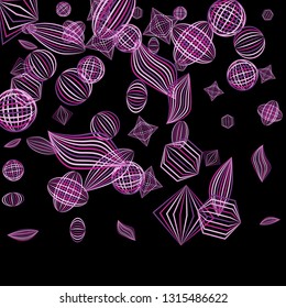 Falling color figures. Abstract background with color striped figures for poster or mobile application. Background with falling colorful geometric figures for your design. Vector texture.