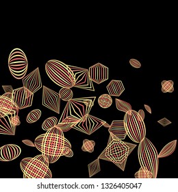Falling color figures. Abstract background with color striped figures for mobile application or print. Background with falling colorful geometric figures for your design. Vector texture.