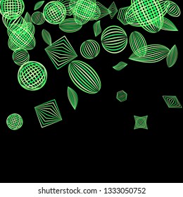 Falling color figures. Abstract background with color striped figures for print or banner. Background with falling colorful geometric figures for your design. Vector texture.