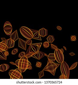 Falling color figures. Abstract background with color striped figures for print or banner. Background with falling colorful geometric figures for your design. Vector texture.
