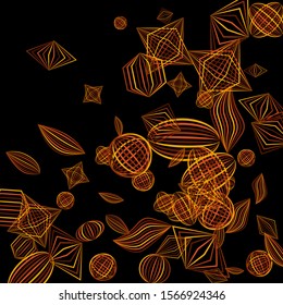 Falling color figures. Abstract background with color striped figures for poster or mobile application. Background with falling colorful geometric figures for your design. Vector texture.