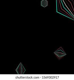 Falling color figures. Abstract background with color striped figures for mobile application or print. Background with falling colorful geometric figures for your design. Vector texture.