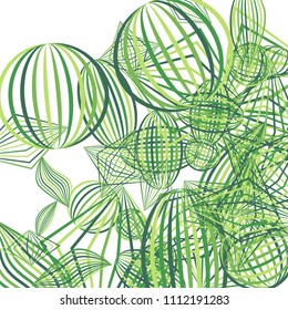 Falling color figures. Concept background with color striped figures for print or banner. Background with falling colorful geometric figures for your design. Vector texture.
