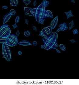 Falling color figures. Concept background with color striped figures for poster or mobile application. Background with falling colorful geometric figures for your design. Vector texture.