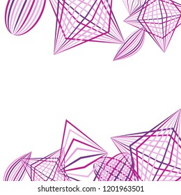 Falling color figures. Concept background with color striped figures for mobile application or print. Background with falling colorful geometric figures for your design. Vector texture.