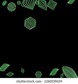 Falling color figures. Concept background with color striped figures for mobile application or print. Background with falling colorful geometric figures for your design. Vector texture.