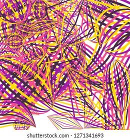 Falling color figures. Concept background with color striped figures for poster or mobile application. Background with falling colorful geometric figures for your design. Vector texture.