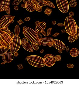 Falling color figures. Concept background with color striped figures for poster or mobile application. Background with falling colorful geometric figures for your design. Vector texture.