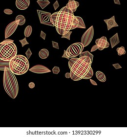 Falling color figures. Concept background with color striped figures for print or banner. Background with falling colorful geometric figures for your design. Vector texture.