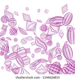 Falling color geometric figures.