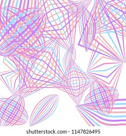 Falling color geometric figures.